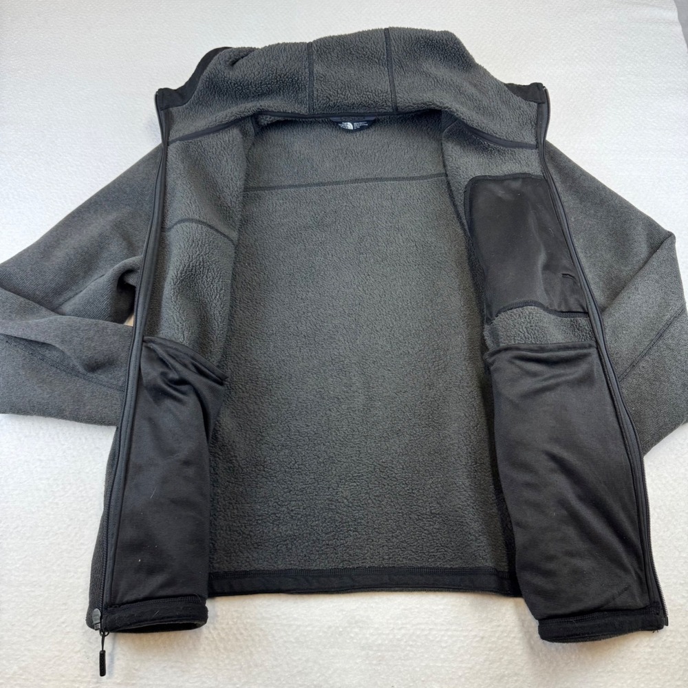 The North Face Jacket Mens XL Grey Gordon Lyons Full Zip Hoodie Sweater Fleece - Picture 5 of 8